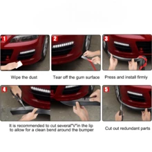 Universal Rubber Car Front Lip Bumper Protector, Flexible Anti-Kick And Anti-Scratch Front Lip Decoration, Car Bumper Rubber Protective Strip, Easy-To-Install Vehicle Enhancement Accessory - A - View 4