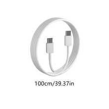 45W USB C 轉 USB C 超快充數據線，5A 耐用防纏繞充電線，適用 /Galaxy/筆記本電腦/平板系列，黑白配色 - 白色 - 查看 9