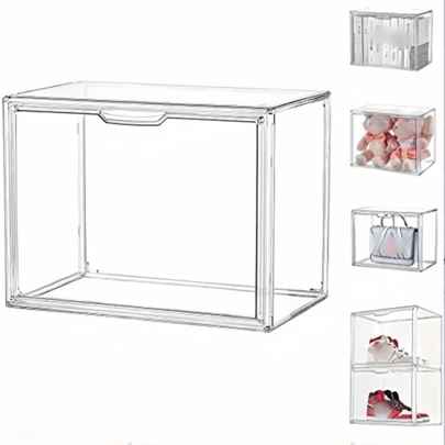 1x Acrylic Display Case With Door, Suitable For Collectibles Display, Plexiglass Cabinet, Figures, Models, Etc., Requires Self-Assembly, Dustproof