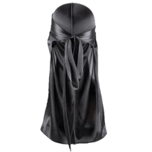 ZTZI Fashionable Satin Long Tail Durag, Hip Hop Street Headwrap, Solid Color Party Polyester Durag, All Season,Festival,Travel - UU4801 - View 2