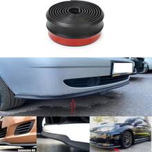 Universal Rubber Car Front Lip Bumper Protector, Flexible Anti-Kick And Anti-Scratch Front Lip Decoration, Car Bumper Rubber Protective Strip, Easy-To-Install Vehicle Enhancement Accessory - A - View 1