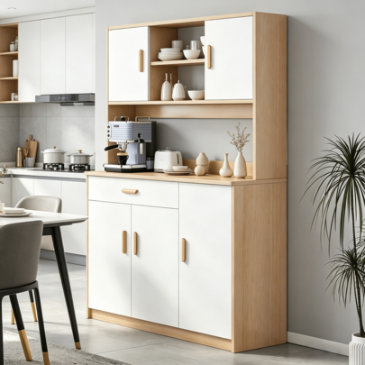 Gabinete Y Madera Para Cocina/sala - Aparador Credenza Bufeter