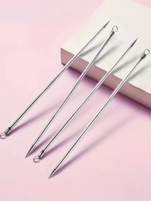 10/5件套黑头去除套装，祛痘工具，双头黑头导出器，美容针，面部毛孔清洁工具，有效去除黑头、粉刺、瑕疵，便携式面部护理清洁设备，专业面部护理化妆美容工具 - 多色 - 查看 1