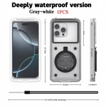 Universal Waterproof Phone Case For 6.9-Inch Screen, Suitable For Swimming, Diving, Hot Spring, Surfing And Rafting. 6.9-Inch Universal Waterproof Diving Phone Case, Outdoor Sports Shockproof Transparent Protective Cover, Perfect Gift For Diving Enthusiasts. - Multicolor - View 13