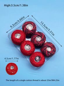 6pcs/Set Lace Thread, Solid Color & Gradient Dual-Color Matching, 25m Long Per Skein, Sufficient Length For Small Craft Projects And Stocking, Suitable For Miniature Crochet, Preserved Flowers, Earrings, Hair Clips, Doll Accessories, Lace Edging DIY - Lace Thread Set - View 8