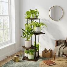 4-Tier Corner Plant Stand Indoor Home, Triangle Space Saving Design, No Tools Quick Assembly, For Living Room Balcony Bedroom Potted Display - View 1