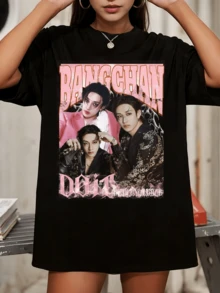 Strayskids Bangchan Choose Your Favourite  Bootleg Style Merch   T-Shirt. K-Pop - Black - View 6
