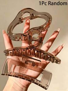 1/3 piezas Pinzas de pelo transparentes para mujeres, pasadores grandes antideslizantes, accesorios de pelo de estilo francés minimalista y transparente, adecuados para cabello grueso y fino, pinzas de playa de verano - Multicolor - Ver 4