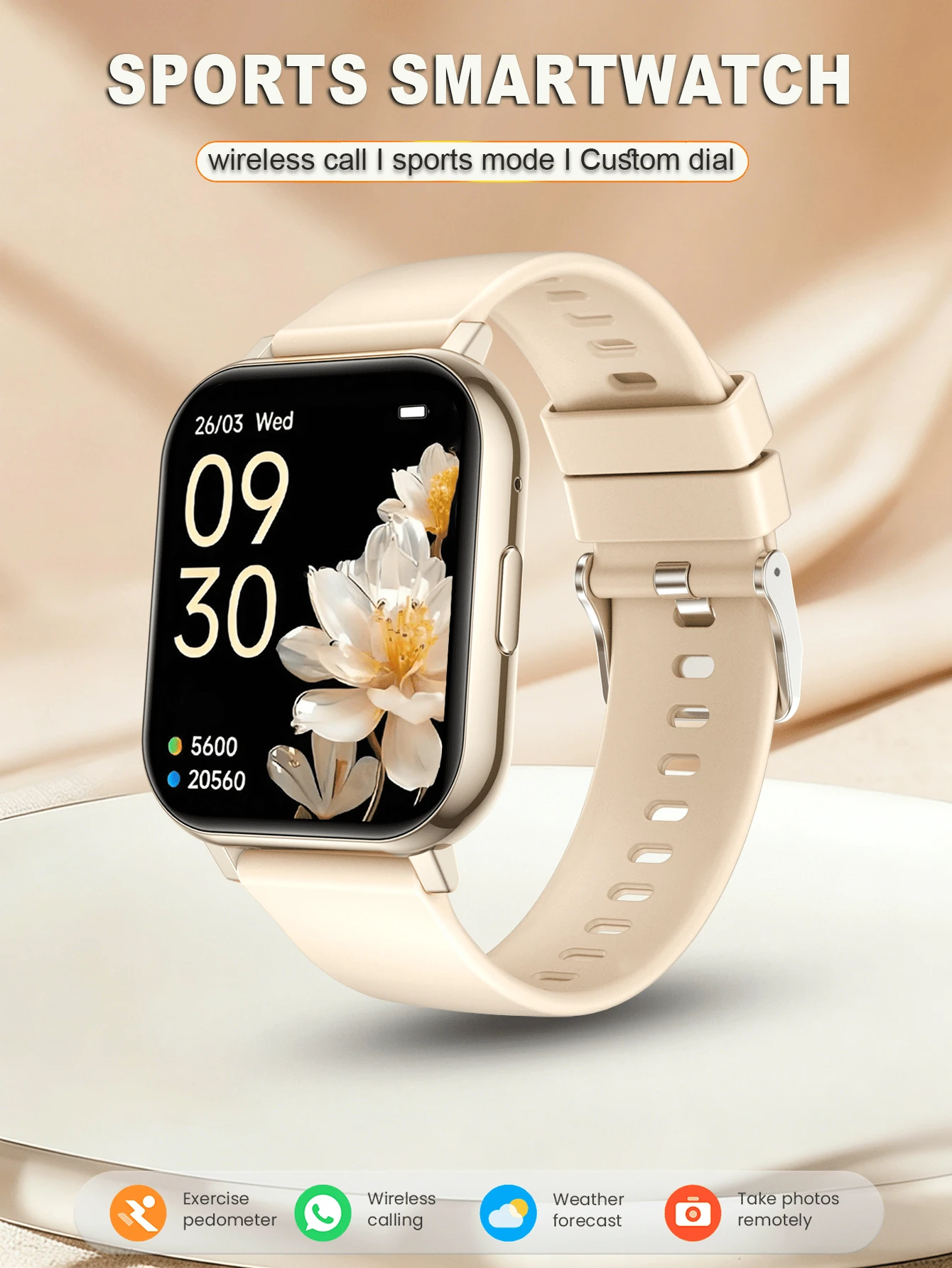 Reloj inteligente unisex con llamadas inalámbricas y alertas de mensajes, podómetro, seguimiento de calorías y distancia, modos deportivos múltiples, control de música, cámara remota, alarma, caja de metal y correa de silicona, batería de 180mAh, carga USB, reloj inteligente multifuncional para teléfonos inteligentes, regalo para vacaciones