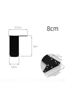 4个黑白家具脚 可调节方形柜脚 铝合金柜脚 浴室柜脚 - 彩色 - 查看 27