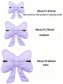 Decorative Bow Throw Pillow, Soft & Cute Bow Decor Cushion, Suitable For Bed, Sofa And Bedroom, Essential Home Decor Pillow For Spring/Summer, Birthday Gift, Perfect Gift For Family And Friends On Weddings - Purple - View 8