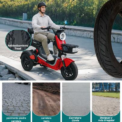 Neumático sin cámara para bici eléctrica 3.00-10