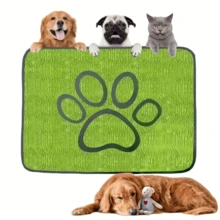 1pc Washable Dog Grass Pad - Reusable, Pet Training Artificial Turf With Non-Slip Backing. Easy To Clean Pee Pad, Suitable For Indoor/Outdoor Use. Grass Blade Length: Approx. 2 Cm. - Paw Print Grass Mat - View 7