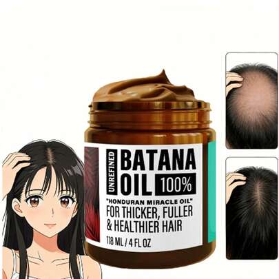 100% Honduras Batana Hair Oil - Softening And Moisturizing Hair - Enhances Hair Shine - Suitable For Dry And Damaged Hair - Makes Hair Healthier And Fresher - Scalp Nourishment - Suitable For All Hair Types
