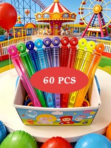 6/12/24/48pcs Mini Bubble Wands, Back To School Classroom Rewards, Halloween Toy Party Favors, Goodie Bag Fillers, Colorful Bubble Test Tubes Non-Candy Gifts, Student Science Theme Gifts (Solution Not Included), Wedding, Thanksgiving - Multicolor - View 2