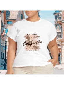 2026 Camiseta unisex de algodón casual de verano, estampada diseño playero surf atardecer, ropa de vacaciones, colores blanco y negro, tallas extras disponibles - Blanco - Ver 1