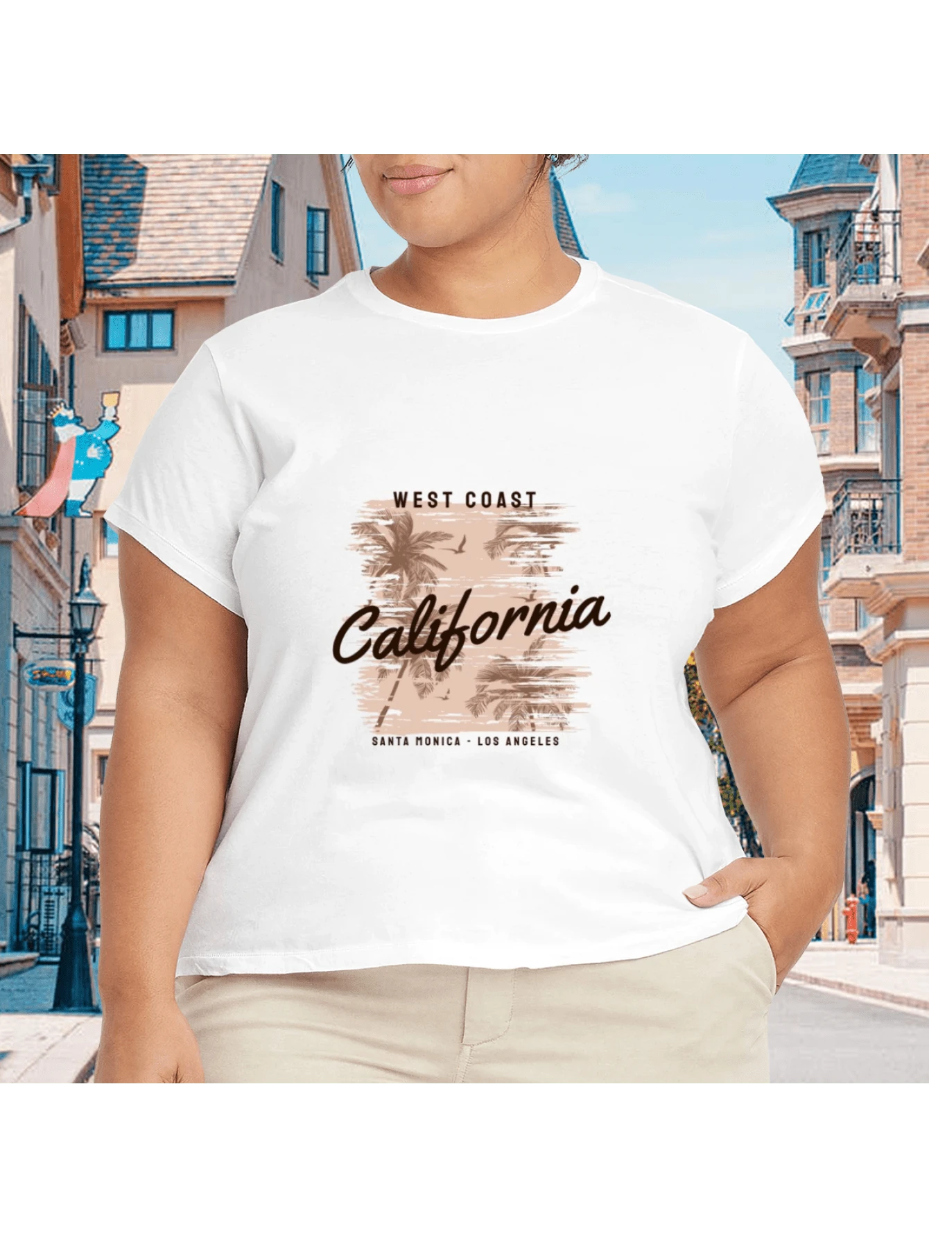 2026 Camiseta unisex de algodón casual de verano, estampada diseño playero surf atardecer, ropa de vacaciones, colores blanco y negro, tallas extras disponibles - Blanco - Ver 1