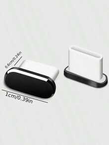 1 Pack USB-C Dust Plug, Metal Type-C Charging Port Cover, Dust-Proof USB-C Plug Cap, Charging Port Protector, Suitable For All USB-C Devices - Black - View 4