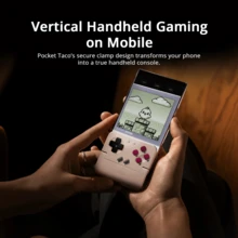 GameSir Pocket Taco Controlador de juegos retro compatible con iOS, Android, teléfonos móviles y 2/1 a través de conexión Bluetooth. Experiencia de juego vertical portátil y ligera. Diseño con almohadillas de silicona protectoras, modo de teclado incorporado y diseño de botones de membrana receptivos. Batería de 600mAh. - Ver 3
