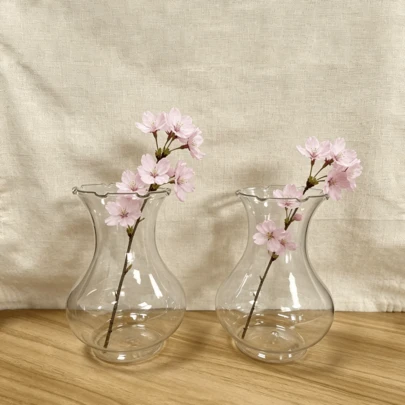 1个/2个透明球形塑料花瓶，现代波西米亚风格花瓶，透明小花瓶，适用于植物花束、桌面装饰、婚礼中心花束、乔迁礼物、家居装饰、客厅桌面装饰
