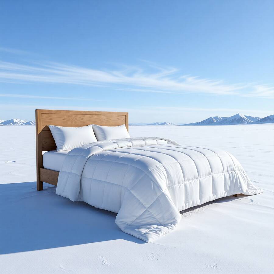 Warm All-Season Quilted Down Alternative Duvet Insert, Luxury Hotel Breathable GentleSoft Comforter With Anti-Clump Tech, Fluffy Cozy Bed Comforter For Home, All Year Bedding Duvet - 白色 - 查看 1