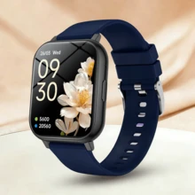 Reloj inteligente unisex con llamadas inalámbricas y alertas de mensajes, podómetro, seguimiento de calorías y distancia, modos deportivos múltiples, control de música, cámara remota, alarma, caja de metal y correa de silicona, batería de 180mAh, carga USB, reloj inteligente multifuncional para teléfonos inteligentes, regalo para vacaciones - Multicolor - Ver 12