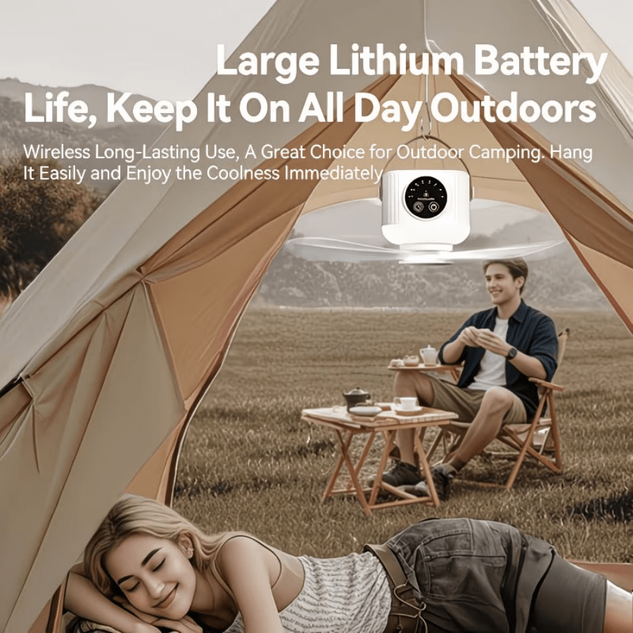 Portable USB Powered Fan Light With Tripod Stand, Adjustable Wind Speed/Brightness, Quiet Operation, Detachable Blades For Ceiling/Tent/Dorm Use, Low Voltage Emergency Survival Fan