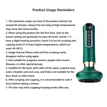 1 Adjustable Electric Cupping And Scraping Massage Device, USB Charging - Home Self-Care Equipment, Holiday Gift, Durable Material, Suitable For Full Body, Leg, Hand, Back Massage And Scraping, Suitable For Family Use, Cupping Therapy - Multicolor - View 11