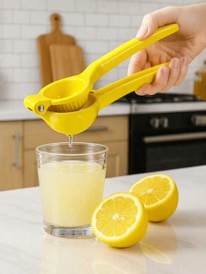 1pc Portable Citrus Juicer, Multi-Function Efficient Manual Lemon Squeezer, Easy-Press Design And Non-Slip Handle, Effortlessly Extract Citrus Fruit Juice Without Electricity, Space-Saving Kitchen Gadget For Fresh Juice Lovers