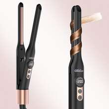 UKLISS Ultra-Mini Hair Straightener, Travel-Friendly Dual Voltage With LCD Display, Fast Heating Suitable For Bangs And Short Hair, Great Gift For Her - Black - View 2