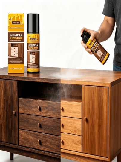 Jaysuing Beeswax Furniture Polish, Furniture Wood Polishing & Care Scratch Refurbishing Furniture Care Spray, Seamless Cleaning, Polishing And Maintenance Saves Time And Effort, Highly Efficient. New And Old Models Shipped Randomly