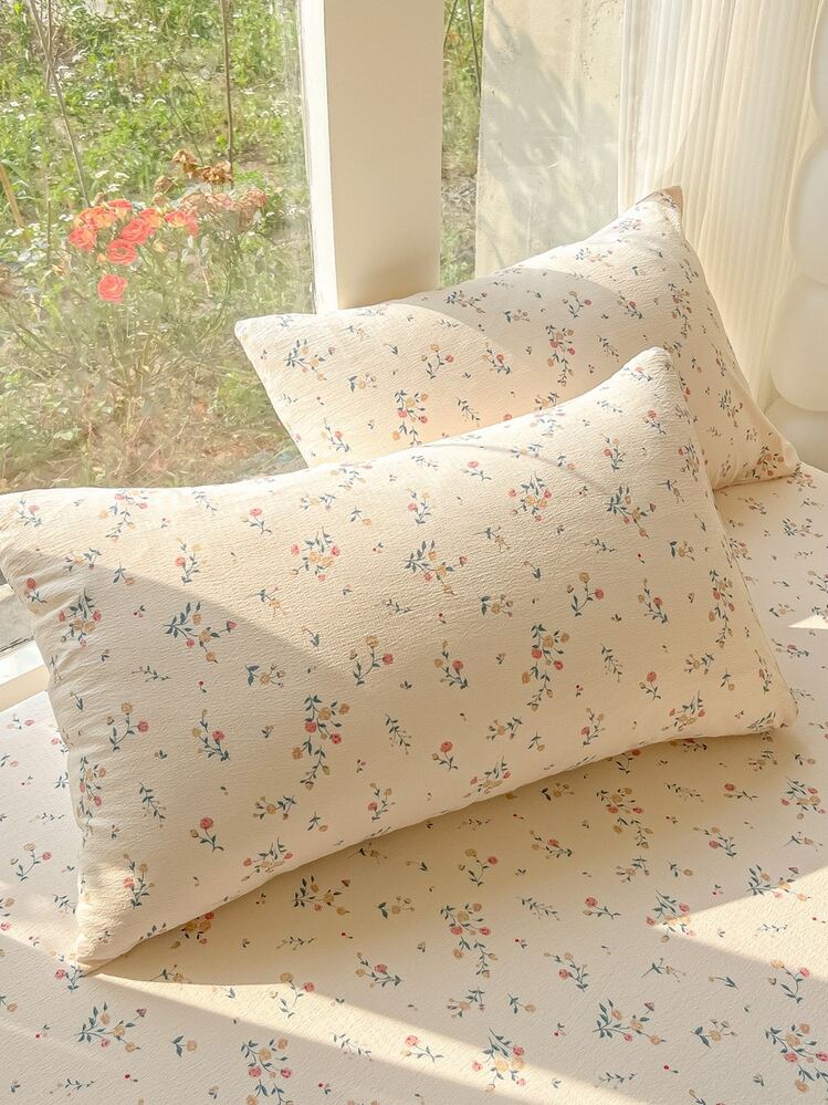 1 pieza Funda de almohada 100% poliéster Ins Fresh, funda de almohada versátil para dormitorio, suave y cómoda para la piel - Brisa primaveral a diez millas - Añade 3
