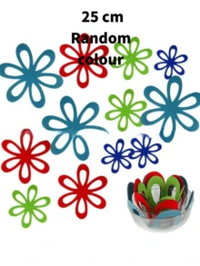 1 Pack Multicolor Flower Felt Pot Separators, 2mm Thick Anti-Scratch Pan Protector Pads, Heat Resistant Non Slip Felt Coasters, Reusable Cookware Divider For Stacking Pots Bowls Pans, Kitchen Storage Protection - Multicolor - View 12