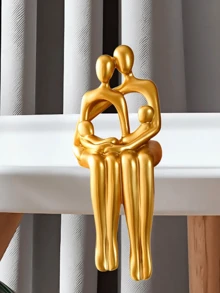 1件抽象四口之家树脂雕塑，温馨治愈的家居装饰，适合办公室、毕业典礼、卧室、生日、房间装饰、教师节、母亲节、家庭礼物和圣诞礼物。 - 多款 - 查看 6