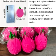 Creative Stress Relief Toy, Realistic Dragon Fruit Squeeze Toy/Big Bun Squeeze Toy, Tofu Ball Pressure Relief Gadget Small Gift, Party Favor (Random Color) - Multicolor - View 4