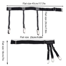 2pcs Adjustable Elastic Shirt Stay Straps For Men - Non-Slip Buckle Design, Easy To Use - Suitable For Daily Wear, Outdoor Activities, Weddings, Parties, And As Autumn/Winter Halloween Costume Accessories. Fits Teens, Young Adults, And Men For Casual, Outdoor, Sports, Vacation, Graduation Gifts, Birthday Gifts, And Everyday Wear. - Multicolor - View 12