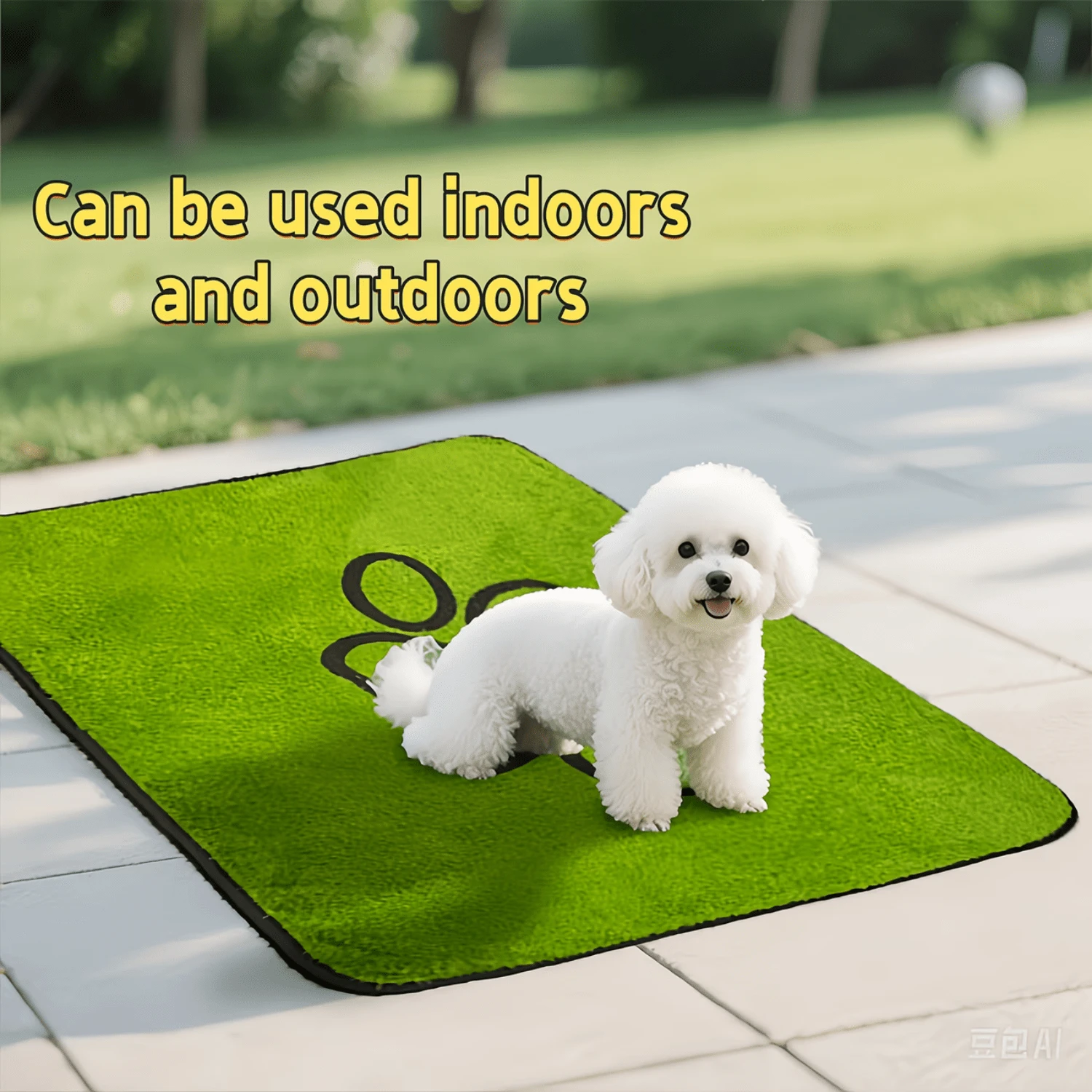 1pc Washable Dog Grass Pad - Reusable, Pet Training Artificial Turf With Non-Slip Backing. Easy To Clean Pee Pad, Suitable For Indoor/Outdoor Use. Grass Blade Length: Approx. 2 Cm.