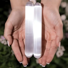 摩洛哥白色疗愈水晶——透石膏按摩棒，有助于缓解焦虑、瑜伽和冥想，是馈赠亲友和家居装饰的理想之选。 - 7.8~8.3inch - 查看 9