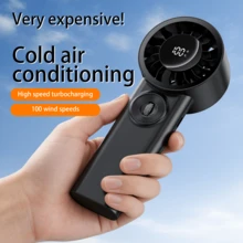 Handheld Portable Fan 100-Speed Stepless Adjustment 3600mAh Rechargeable Outdoor Cooling Small Fan Outdoor Commute Pocket Fan - Handheld - View 3