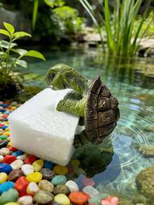 1pc Resin Turtle Planter Decor, Cute Animal Figurine Suitable For Garden And Patio - Multiple Styles - View 11