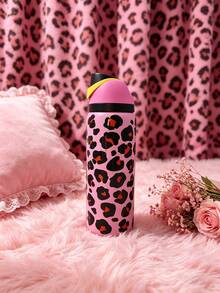 OwaIa Black And Pink Leopard Print Pattern Large Capacity Stainless Steel Water Bottle,32oz/945ml,With A Straw,Exquisite Appearance,Keeps Drinks Hot Or Cold,Can Hold Iced Drinks And Water,Suitable For Leisure,Work,Sports,Indoors And Outdoors,Suitable For Students And Office Workers,As A Gift.Vacuum Flasks-Everyday Tumbler-Perfect Birthday Gift-Father Day Tumbler - Hồng - Xem 3