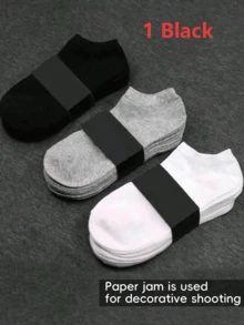 1/5/10/15/20 Pairs All-Match Men's Ankle Socks, Soft Lightweight Versatile Low-Cut Socks, Women's Knee-High Socks And Pantyhose, Men's Crew Socks, Women's Sailor Socks - Multicolor - View 17