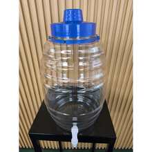20L Barrel Dispenser Glass Dispenser With Key, Lid, And Handle - Blue - View 5
