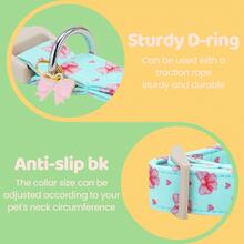 Collari per cani arcobaleno Bobo, collari per animali domestici con stampa a fiocco rosa carino, regolabili, con ciondolo, collari blu con fibbia di plastica a sgancio rapido per cani - Blu menta - Visualizzare 4