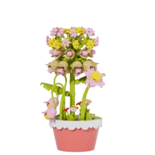 Micro Granule Potted Building Block Immortal Flower, Immortal Flower Building Block Potted Set, Cute Home Decor, Desktop Decor, Multifunctional And Original Gift Idea, Artificial Potted Decor, Holiday Gift, Birthday Gift, Christmas Gift, New Year Gift, Party Decoration - Multicolor - View 11