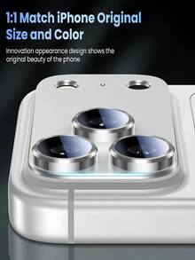Alloy Solid Color 1pc Camera Lens Protector Made Of Matte Metallic Aluminum Alloy Tempered Glass For IPhone 17 Pro Max/17 Pro, Easy To Apply, Scratch-Resistant, Full Coverage, Compatible With Protective Cases, Unisex, Bubble-Free, High Hardness, Mother's Day Birthday Gift - Metal Armor - View 4