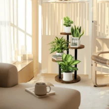 3-Tier Corner Plant Stand Indoor Home, Triangle Space Saving Design, No Tools Quick Assembly, For Living Room Balcony Garden - View 4