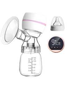 Extractor de Leche Eléctrico con Pantalla LED y Múltiples Modos - Rosa Pálido - Ver 10