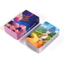Dream Within Dream Tarot Deck, Pink Cloudy Sky Pattern Cover, Coated Paper Divination Fortune Telling Tabletop Games For Spiritual Guidance, Family Party & Divination Beginners - Multicolor - View 3
