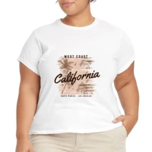 2026 Camiseta unisex de algodón casual de verano, estampada diseño playero surf atardecer, ropa de vacaciones, colores blanco y negro, tallas extras disponibles - Blanco - Ver 4